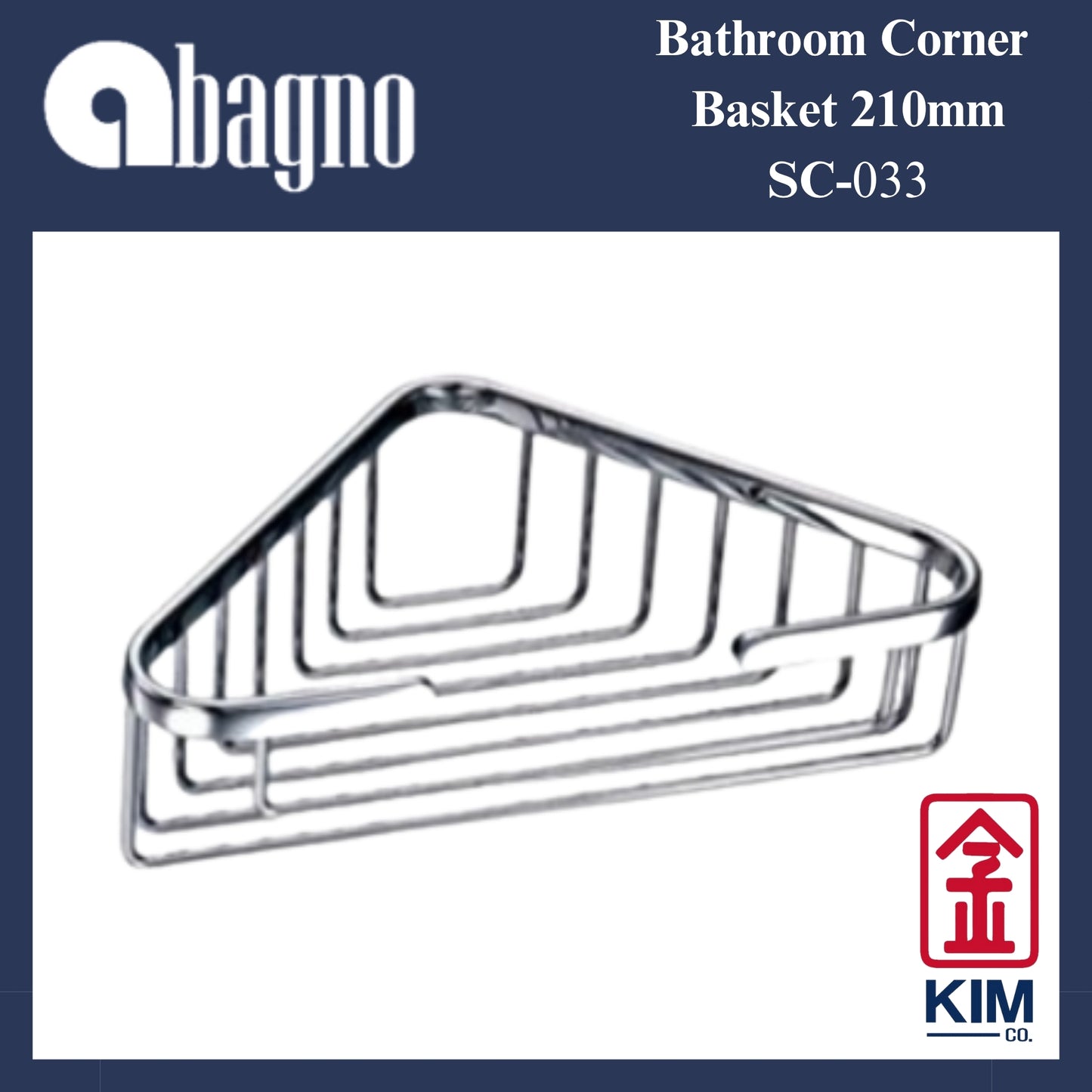 Abagno Stainless Steel Corner Basket (210mm) (SC-033)