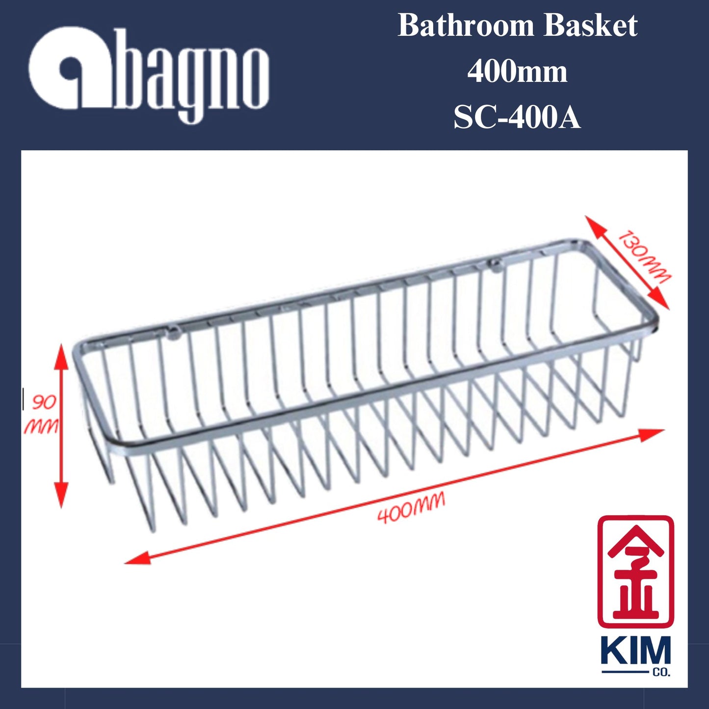 Abagno Bathroom Basket 400mm (SC-400A)