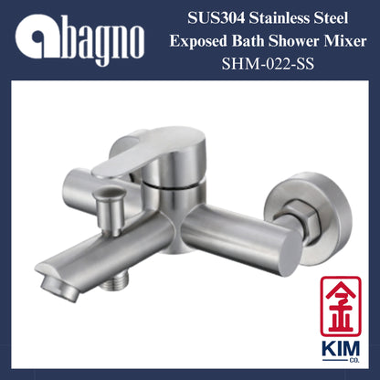 Abagno SUS304 Stainless Steel Wall-Mounted Bath-Shower Mixer (SHM-022-SS)
