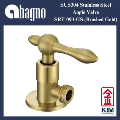 Abagno SUS304 Stainless Steel Angle Valve (Brushed Gold) (SRT-083-GS)