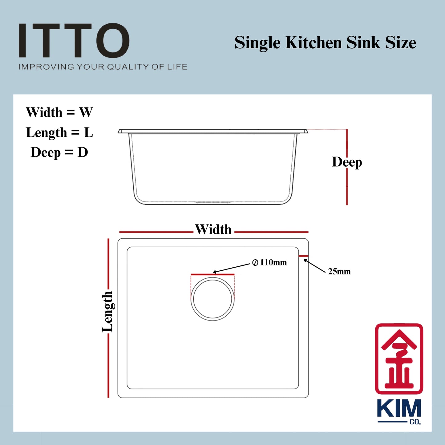 Itto Nano-Coated Single Bowl Kitchen Sink  (Gold)