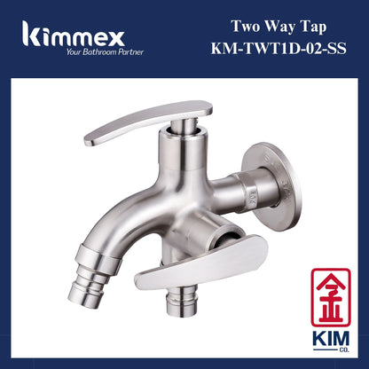 kimmex Stainless Steel 304 Two Ways Bib Tap (KM-TWT1D-02-SS)
