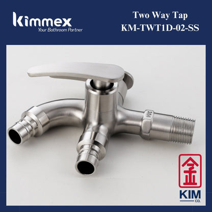 kimmex Stainless Steel 304 Two Ways Bib Tap (KM-TWT1D-02-SS)