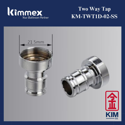 kimmex Stainless Steel 304 Two Ways Bib Tap (KM-TWT1D-02-SS)
