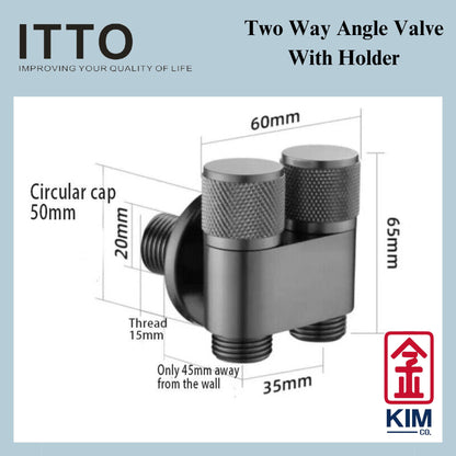 Itto Stainless Steel 304 Two Way Angle Valve With Holder (IT-W1733)