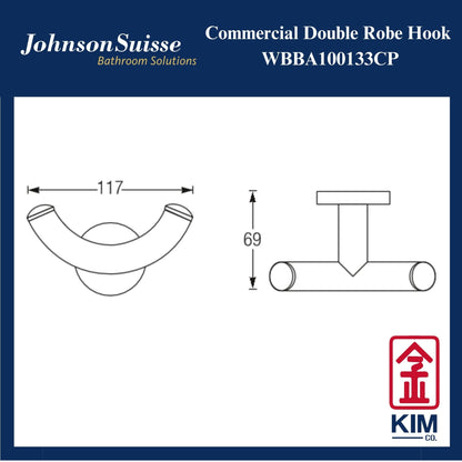 Johnson Suisse Commercial Double Rook Hook (WBBA100133CP)