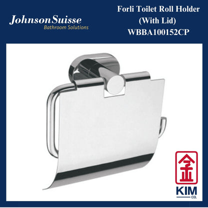 Johnson Suisse Forli Toilet Roll Holder With Lid (WBBA100152CP)