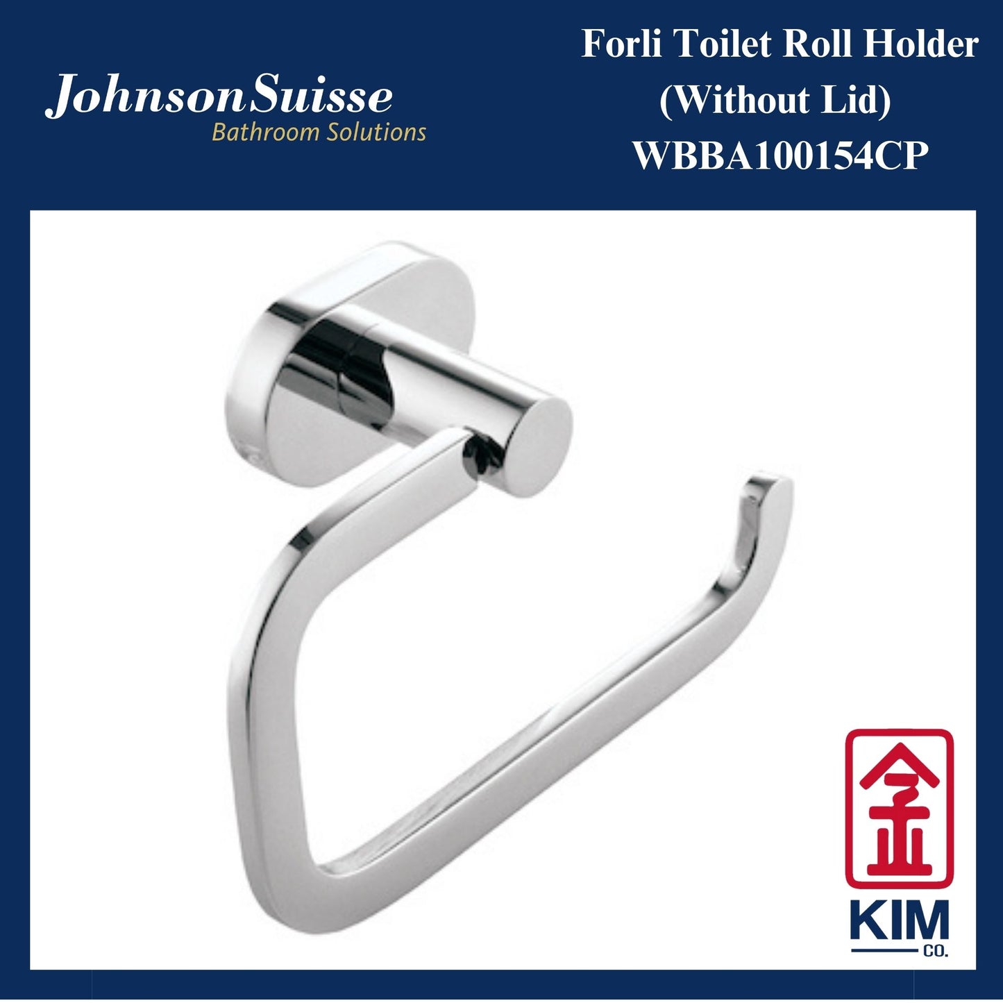 Johnson Suisse Forli Toilet Roll Holder Without Lid (WBBA100154CP)