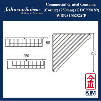 Johnson Suisse Commercial Corner Basket (250mm) (WBBA100282CP)