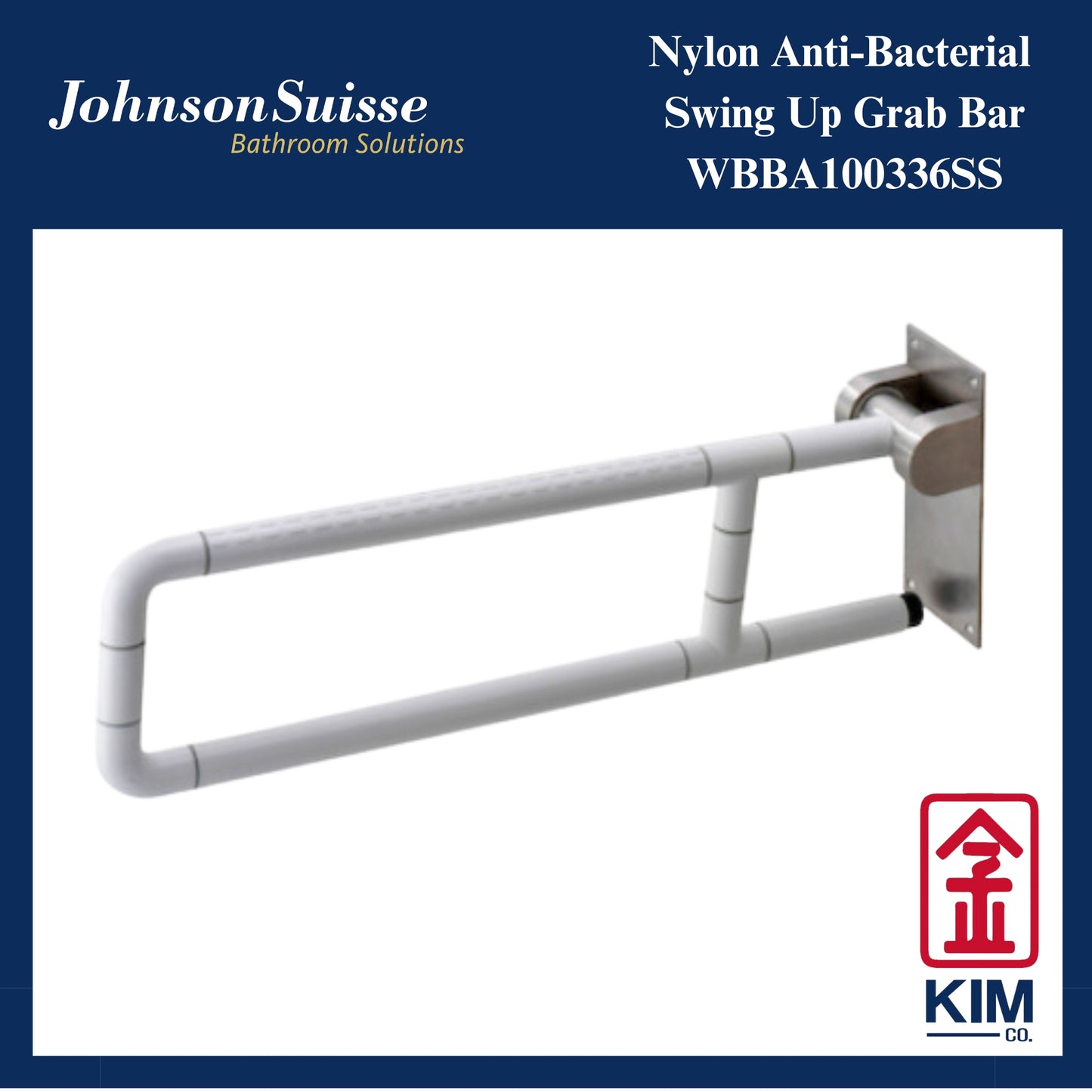 Johnson Suisse Nylon Swing Up Grab Bar (WBBA100336SS)