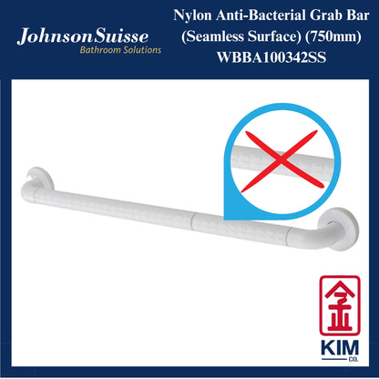 Johnson Suisse Nylon Anti-bacterial Straight Grab Bar 750mm (Seamless Surface) (WBBA100342SS)