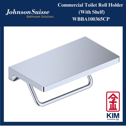 Johnson Suisse Commercial Toilet Roll Holder With Shelf (WBBA100365CP)