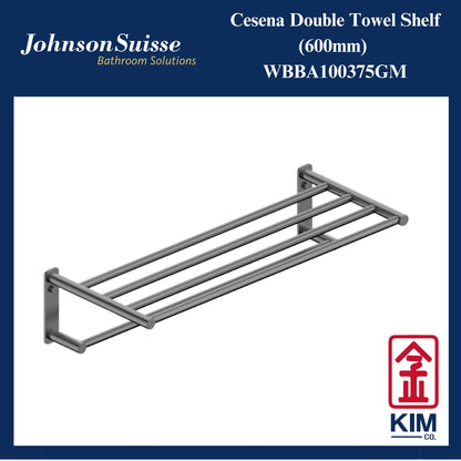 Johnson Suisse Cesena Double Towel Shelf (Gunmetal) (WBBA100375GM)