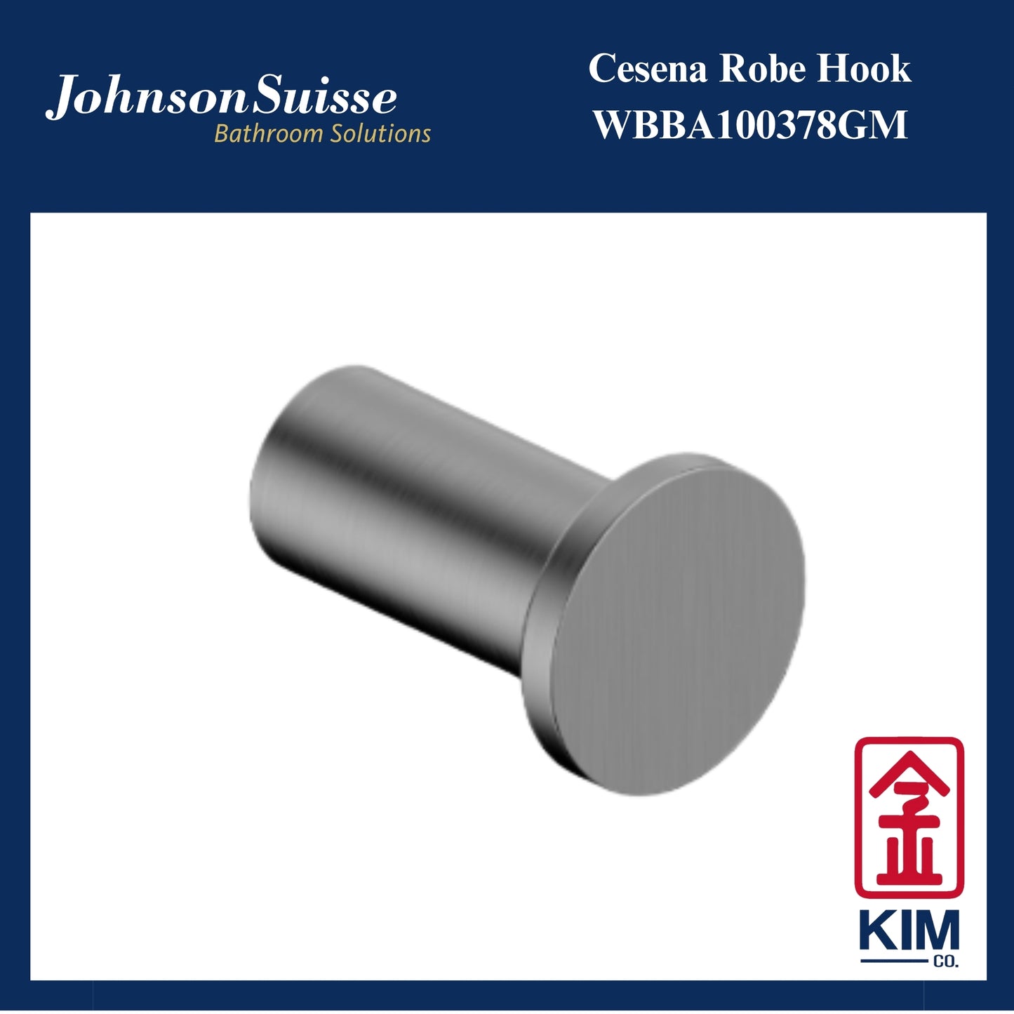 Johnson Suisse Cesena Robe Hook (Gunmetal) (WBBA100378GM)
