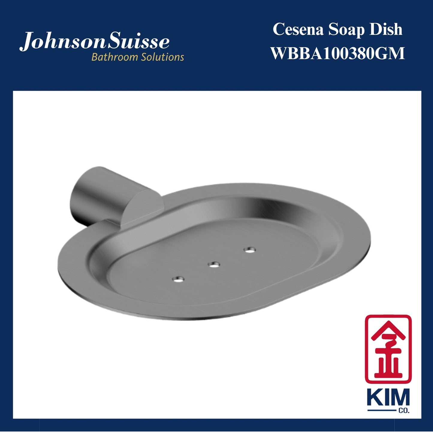 Johnson Suisse Cesena Soap Dish (Gunmetal) (WBBA100380GM)