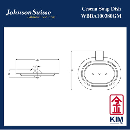Johnson Suisse Cesena Soap Dish (Gunmetal) (WBBA100380GM)