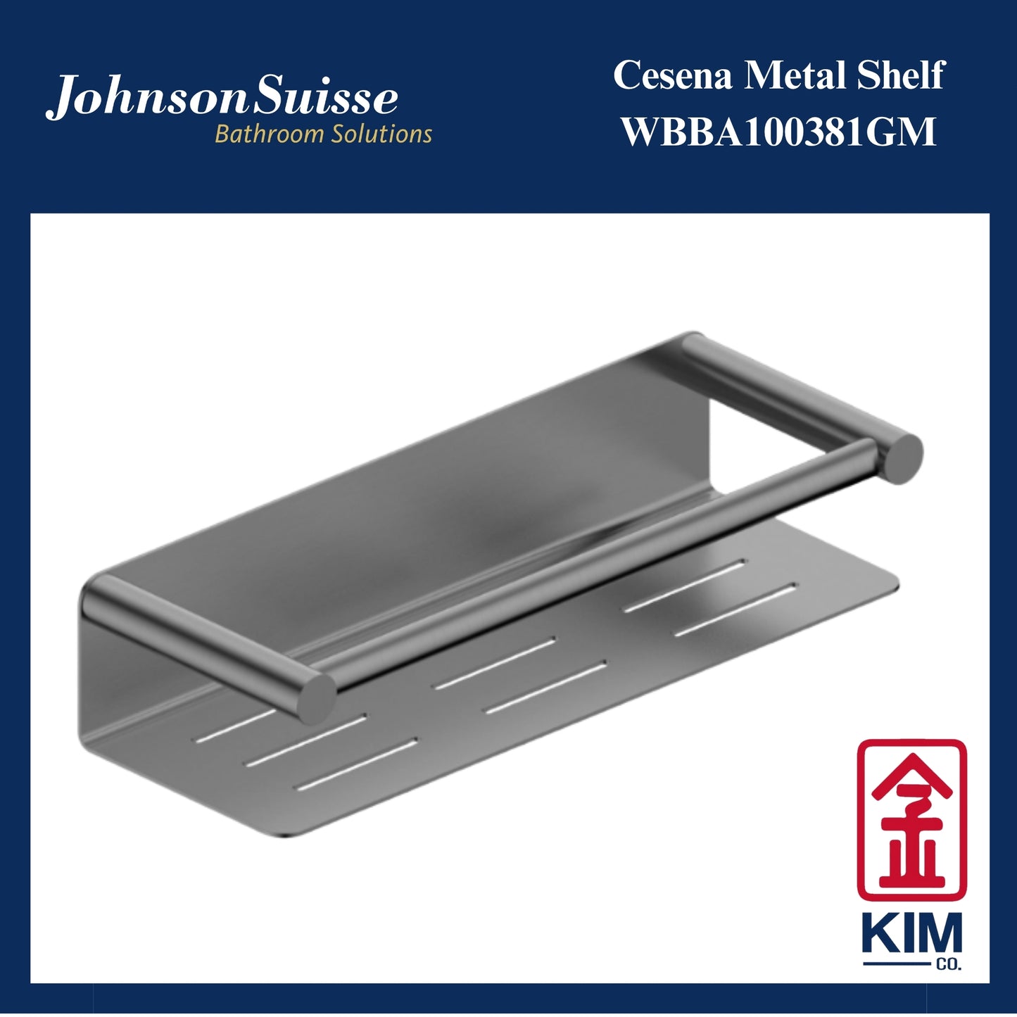Johnson Suisse Cesena Metal Shelf (Gunmetal) (WBBA100381GM)