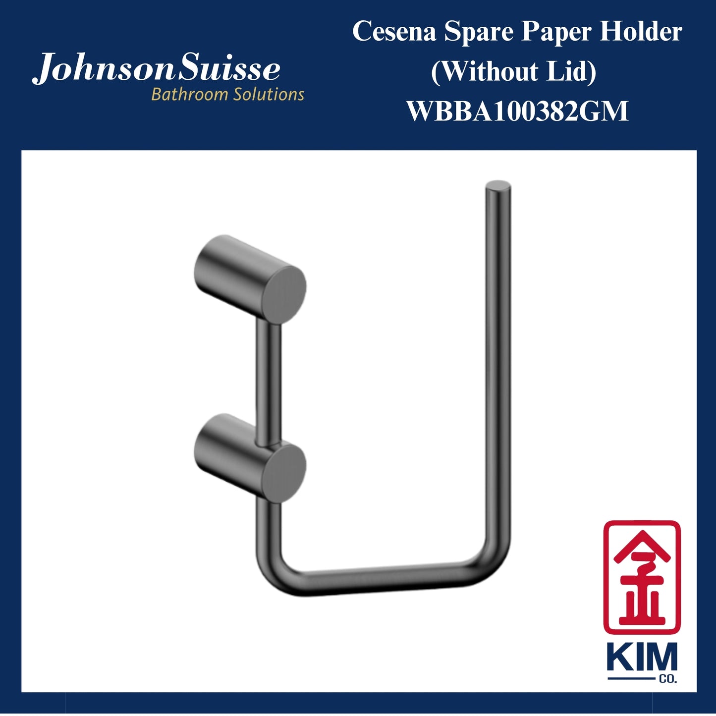 Johnson Suisse Cesena Spare Toilet Paper Holder (Gunmetal) (WBBA100382GM)