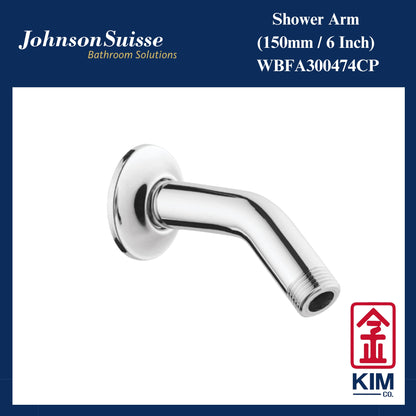 Johnson Suisse Brass Shower Arm (150mm) (WBFA300474CP)