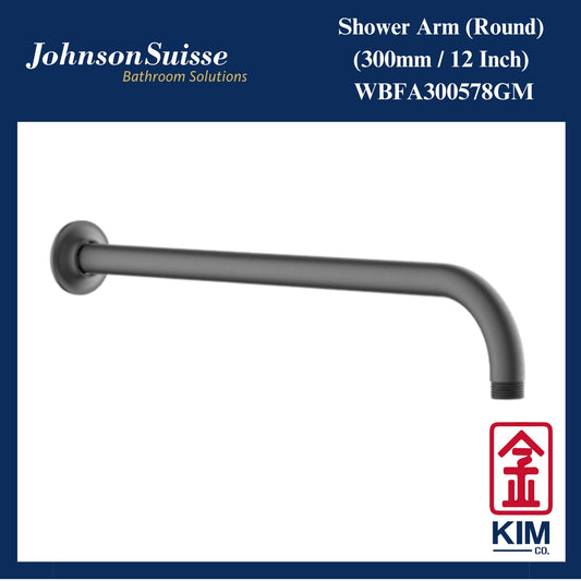 Johnson Suisse Brass Shower Arm (300mm) (Gunmetal) (WBFA300578GM)