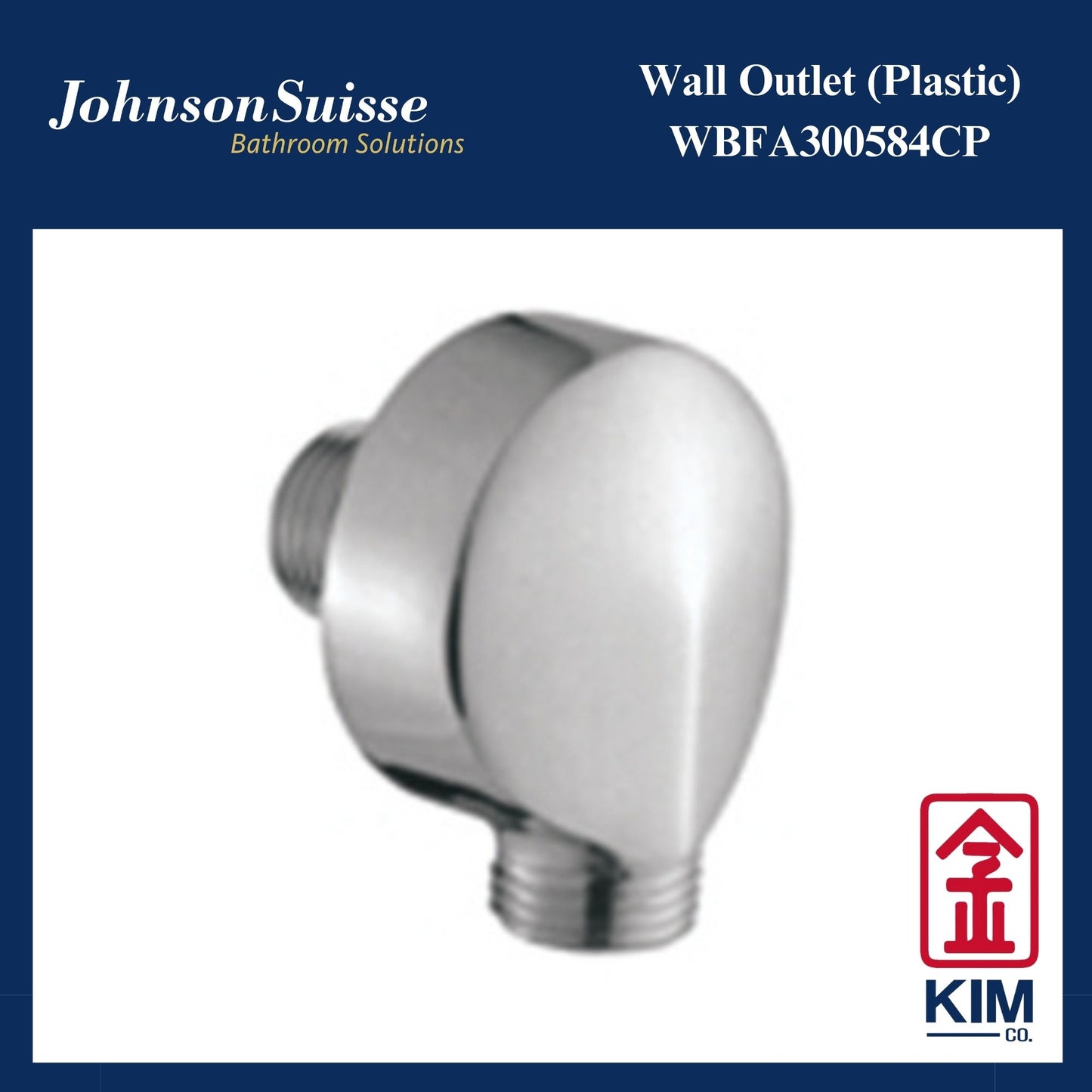 Johnson Suisse Wall Outlet (Plastic) (WBFA300584CP)
