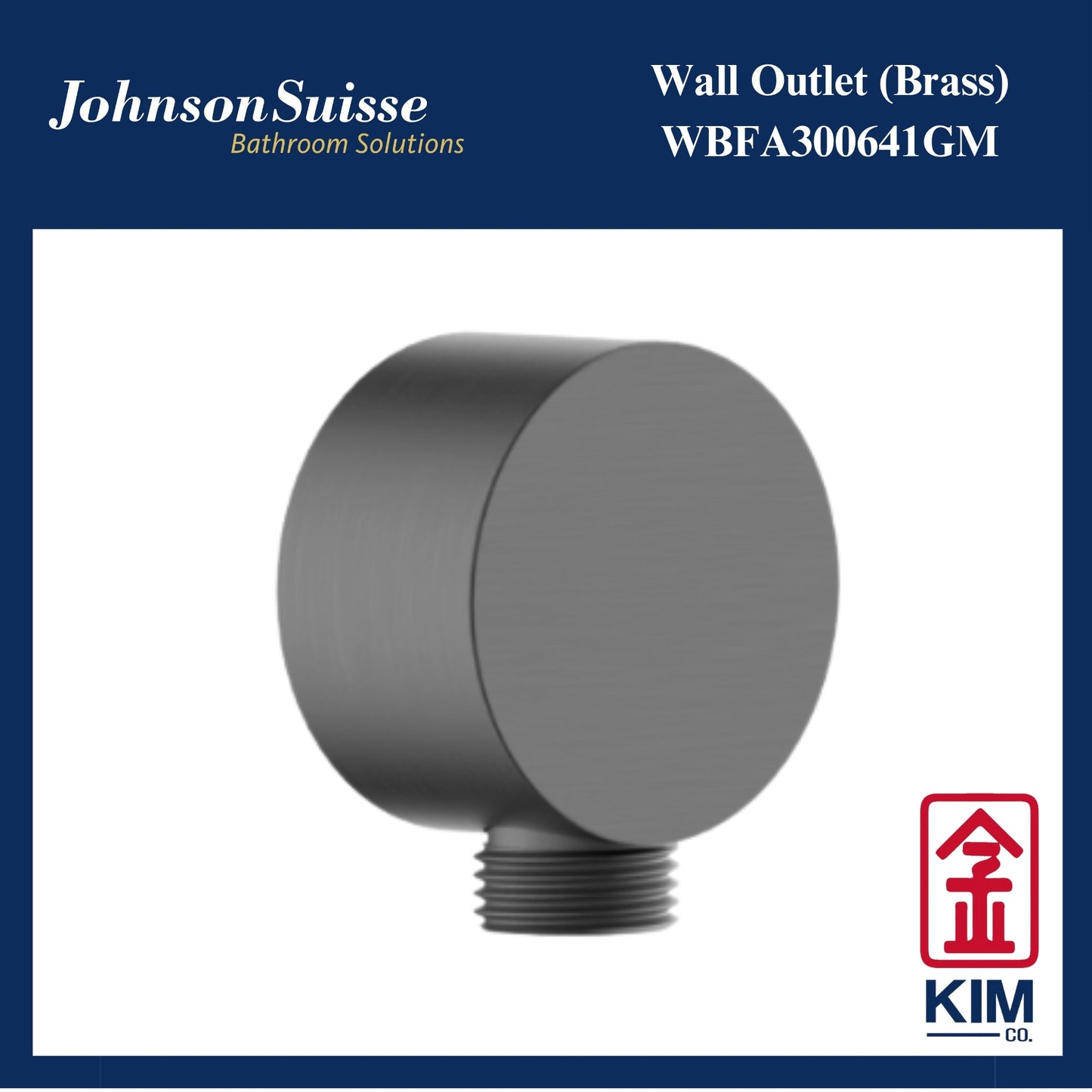 Johnson Suisse Wall Outlet (Brass) (Gunmetal) (WBFA300641CP)