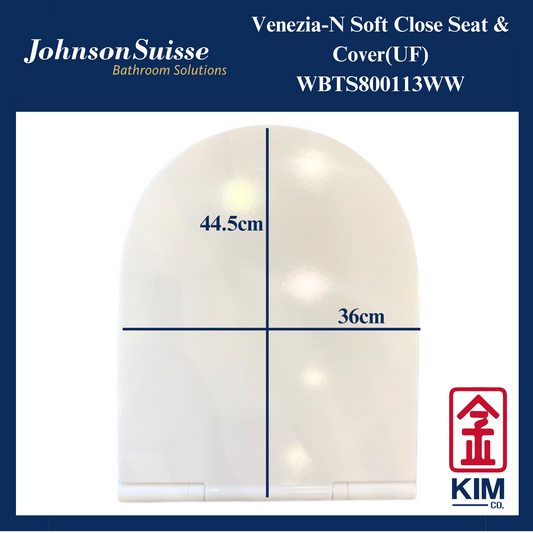 Johnson Suisse Venezia-N Soft Close Seat & Cover (SLIM)  (WBTS800113WW)