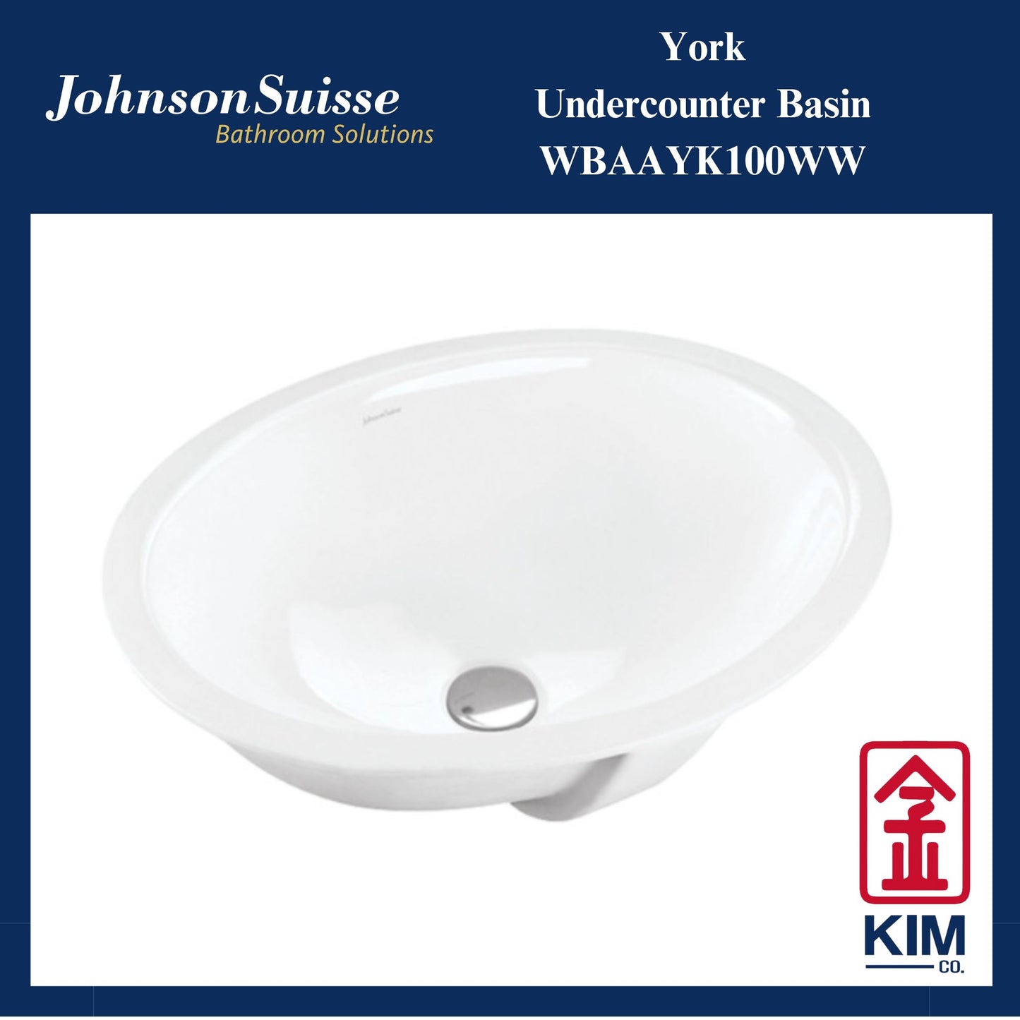 Johnson Suisse York Undercounter Basin (WBAAYK100WW)