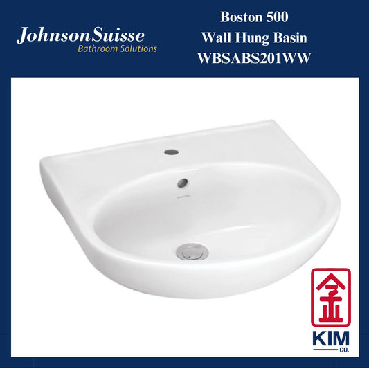 Johnson Suisse Boston 500 Wall Hung Basin (WBSABS201WW)