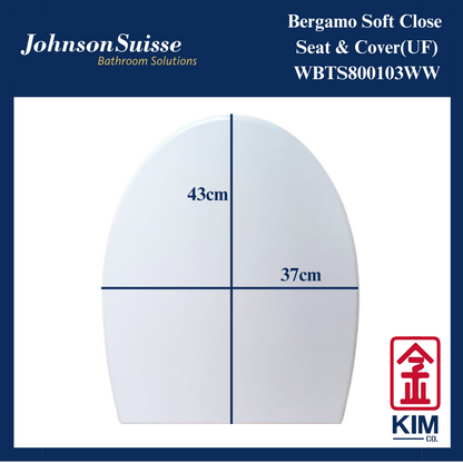 Johnson Suisse Bergamo Soft Close Seat & Cover (UF)(WBTS800103WW)