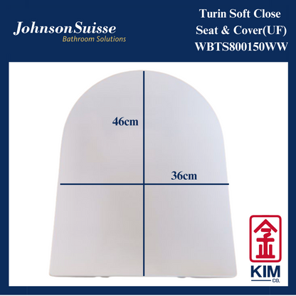 Johnson Suisse Turin/ Erika/ Lucca Soft Close Seat & Cover (UF)(WBTS800150WW)