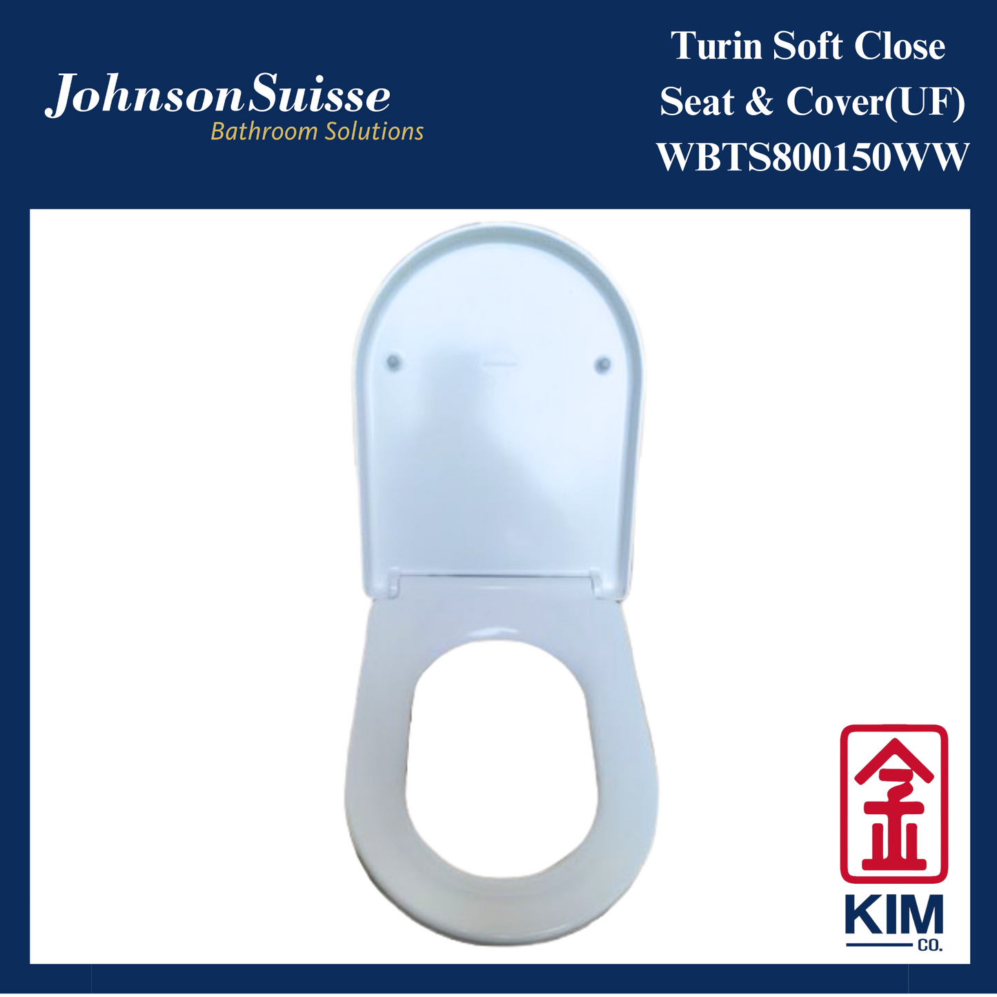 Johnson Suisse Turin/ Erika/ Lucca Soft Close Seat & Cover (UF)(WBTS800150WW)