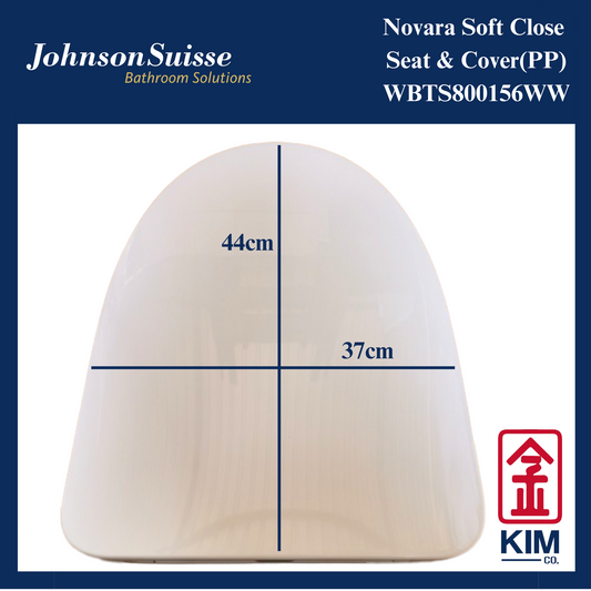 Johnson Suisse Novara Soft Close Seat & Cover (PP)(WBTS800156WW)