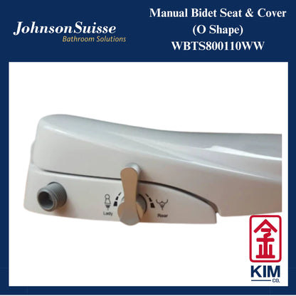 Johnson Suisse Manual Bidet Seat & Cover O Shape (WBTS800110WW)