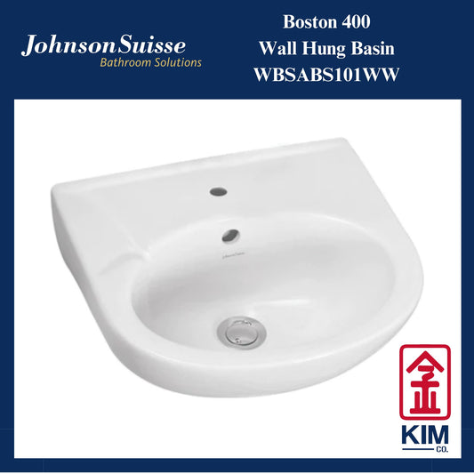 Johnson Suisse Boston 400 Wall Hung Basin (WBSABS101WW)