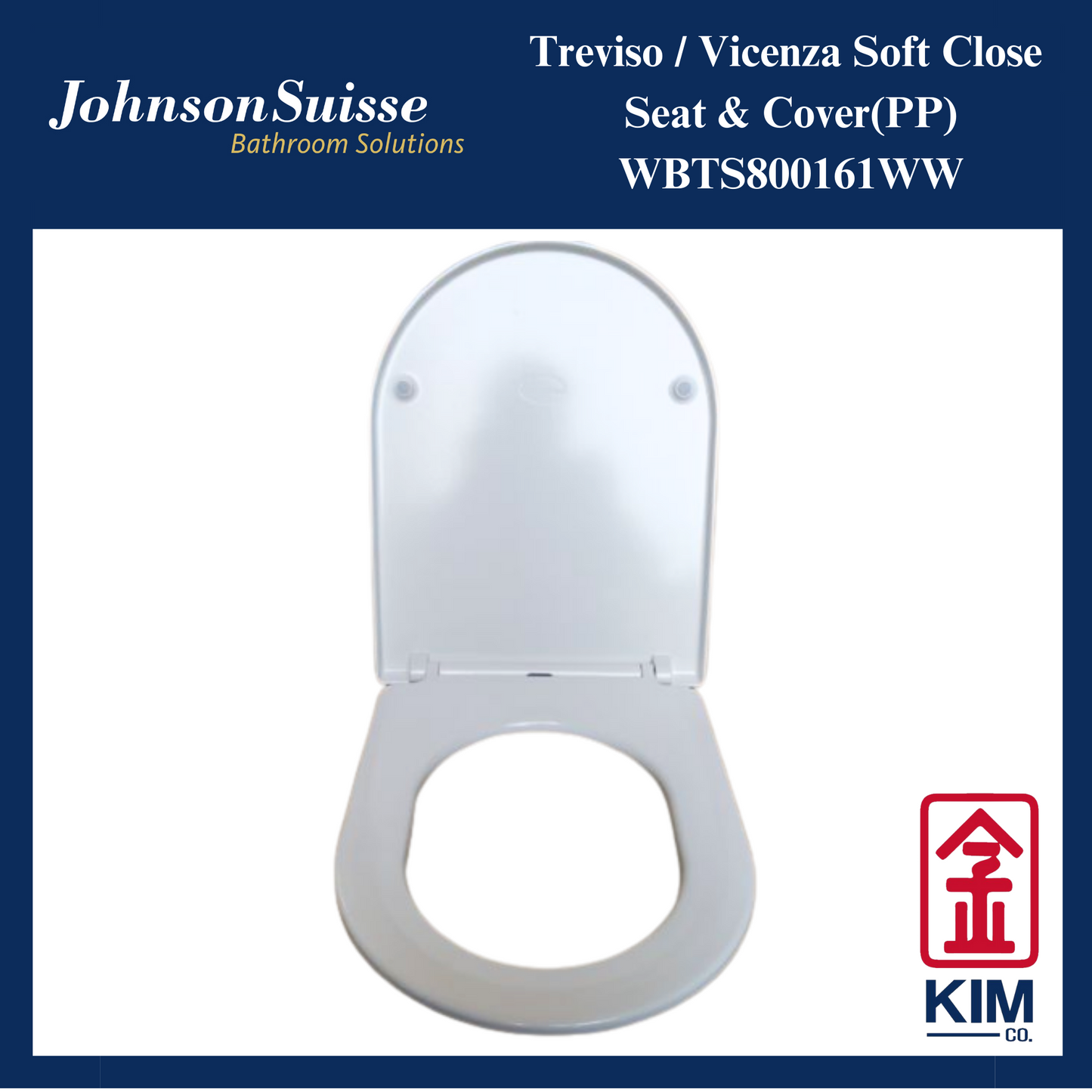 Johnson Suisse Treviso / Vicenza Soft Close Seat & Cover (UF)(WBTS800173WW)