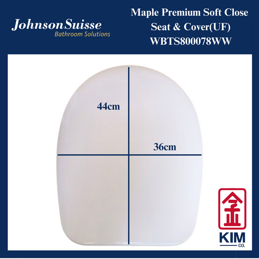 Johnson Suisse Maple Premium Soft Close Seat & Cover (UF)(WBTS800078WW)