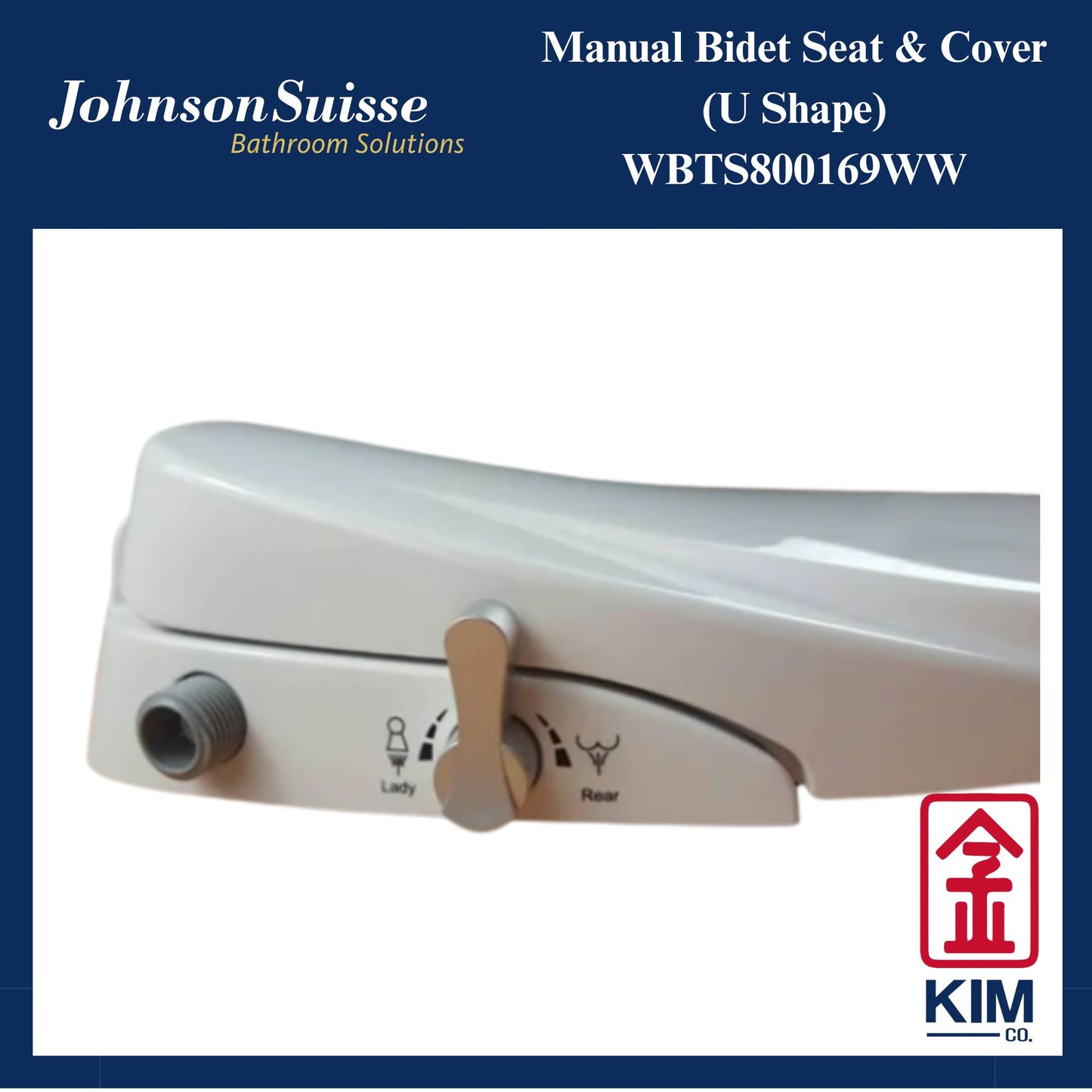 Johnson Suisse Manual Bidet Seat & Cover U Shape (WBTS800169WW)