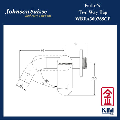 Johnson Suisse Ferla-N Two Way Bib Tap (WBFA300768CP)