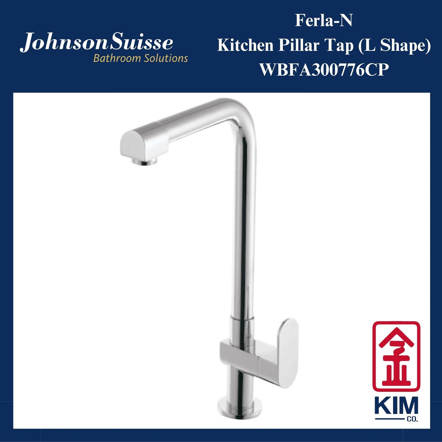 Johnson Suisse Ferla-N Deck Mounted Kitchen Sink Tap (WBFA300776CP)