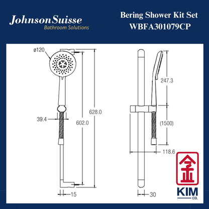Johnson Suisse Bering Shower Kit (WBFA301079CP)