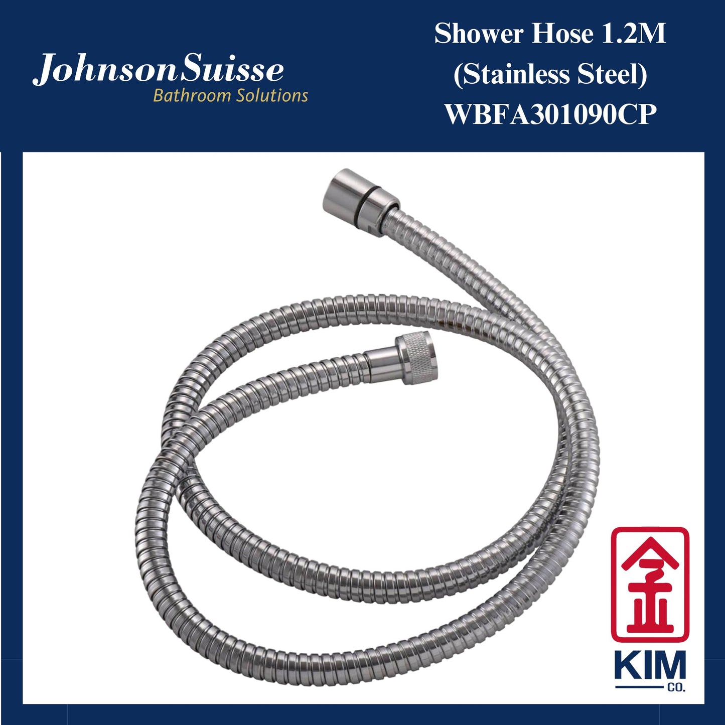 Johnson Suisse 1.2m Shower Hose (WBFA301090CP)