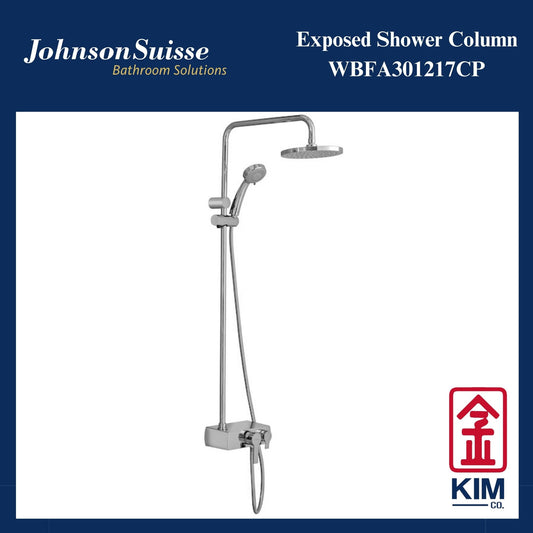 Johnson Suisse Shower Column 8” Abs Shower Head & Abs Hand Shower & Panel (WBFA301217CP)