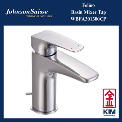 Johnson Suisse Felino Basin Mixer Cw Pop Up Waste (WBFA301300CP)