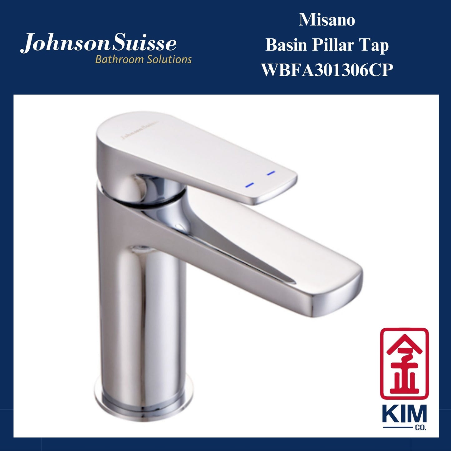 Johnson Suisse Misano Basin Pillar Tap (WBFA301306CP)