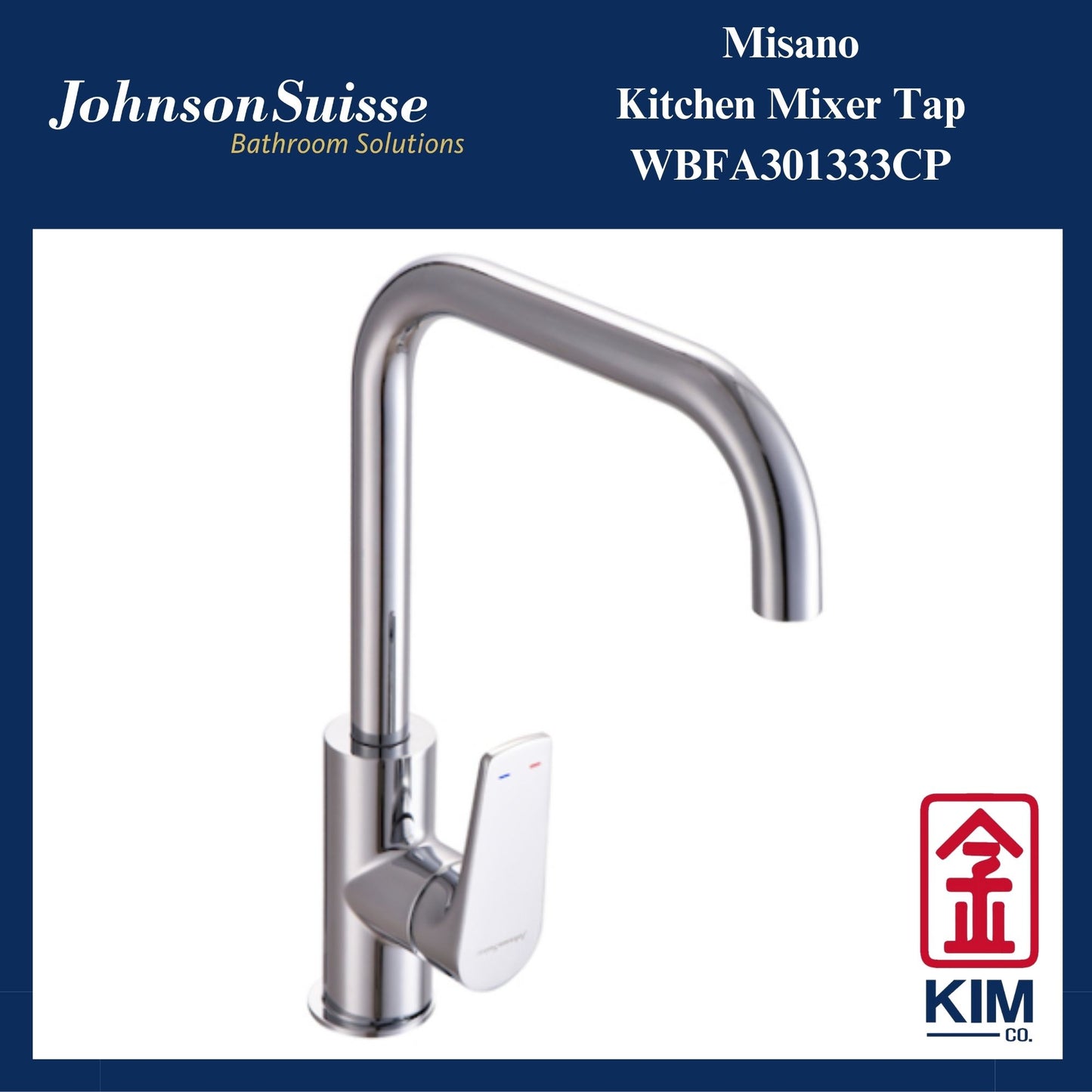 Johnson Suisse Misano Deck Mounted Kitchen Sink Mixer Tap (WBFA301333CP)