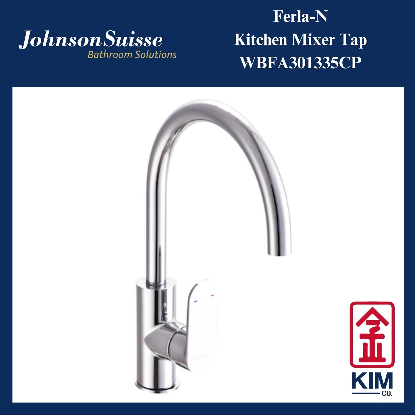 Johnson Suisse Ferla-N Deck Mounted Kitchen Sink Mixer Tap (WBFA301335CP)