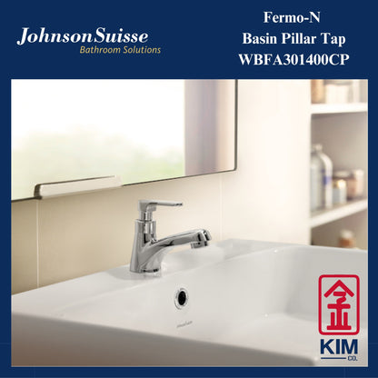 Johnson Suisse Fermo-N Basin Pillar Tap (WBFA301400CP)