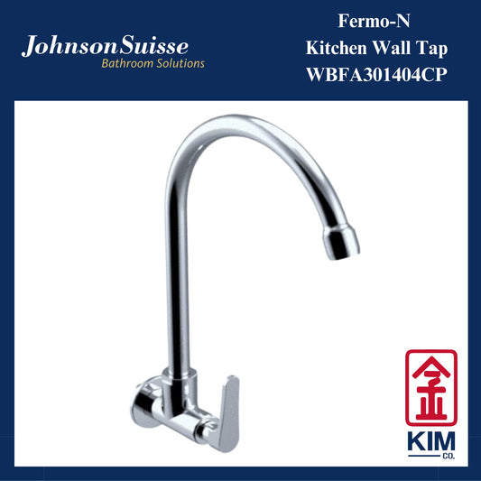 Johnson Suisse Fermo-N Wall Mounted Kitchen Sink Tap (WBFA301404CP)