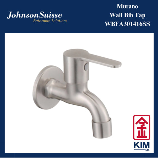 Johnson Suisse Murano Wall Bib Tap (WBFA301416SS)
